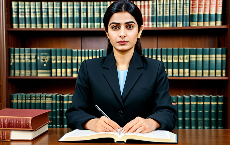 **
"A professional female lawyer in a modest business suit, standing confidently in a modern courtroom, fully clothed, appropriate attire, safe for work, perfect anatomy, natural proportions, professional photography, high quality, well-formed hands, proper finger count, family-friendly, serious expression, law books in background, Urdu calligraphy."
**