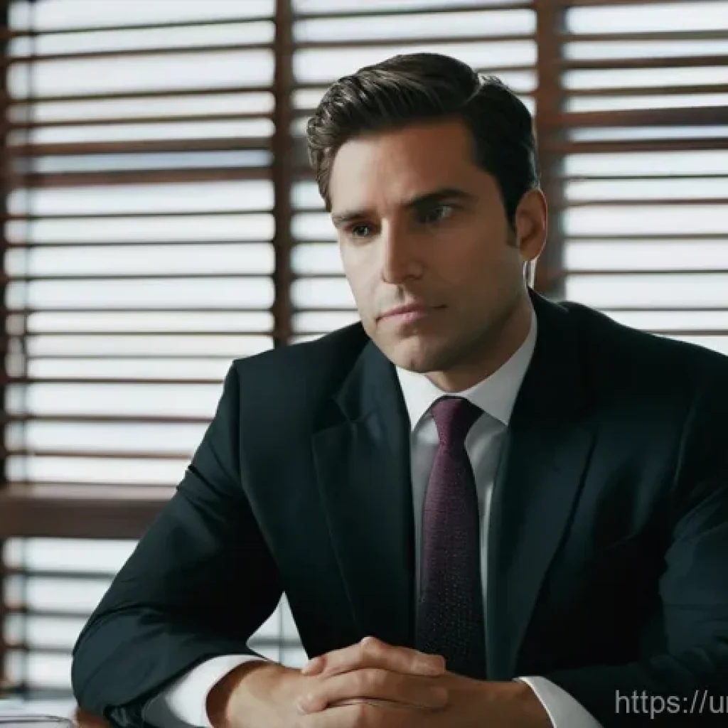 법률 자문가 커뮤니케이션 능력 - **Prompt: "A male lawyer in his late 30s, professionally dressed in a dark suit and tie, sits attent...