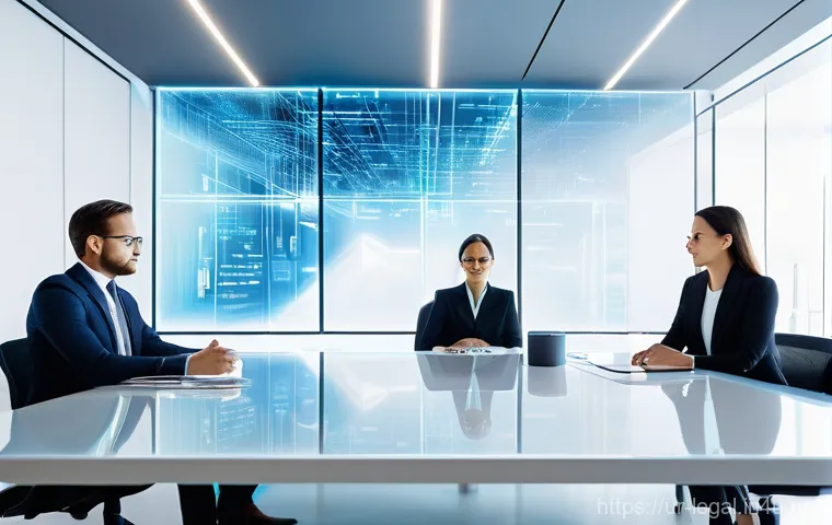 법률자문가의 직무 혁신 - **Prompt:** A focused, professional female lawyer in her mid-30s, dressed in a sharp, tailored busin...