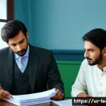 법률 자문가의 법률업무 - **Prompt 1: Expert Legal Consultation in a Modern Pakistani Office**
    A professional, empathetic ...