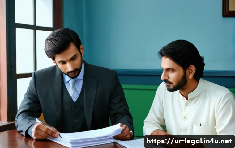 법률 자문가의 법률업무 - **Prompt 1: Expert Legal Consultation in a Modern Pakistani Office**
A professional, empathetic ...