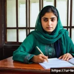 법률 자문가의 직무 만족도 - **Prompt:** A young Pakistani female lawyer, in her late 20s, wearing a modest, professional shalwar...