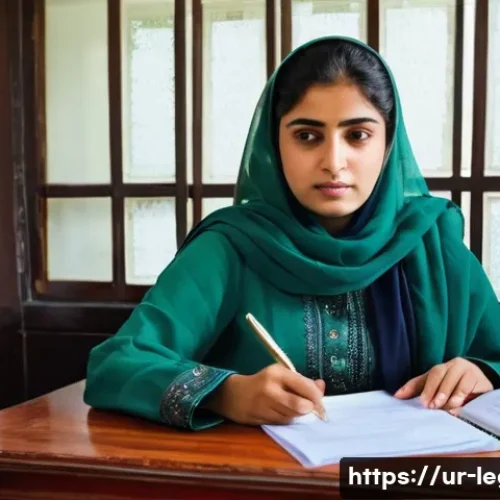 Home 17 법률 자문가의 직무 만족도 - **Prompt:** A young Pakistani female lawyer, in her late 20s, wearing a modest, professional shalwar...